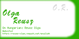 olga reusz business card